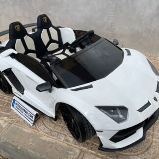COCHE LAMBORGHINI AVENTADOR 24V, 2 PLAZAS, DRIFT, BLANCO -  INDA287-KI4c4k2028